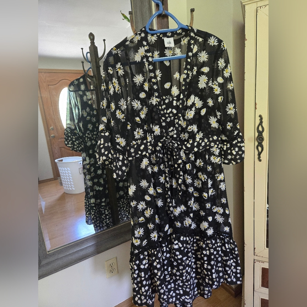 CAbi floral 2 in 1 dress